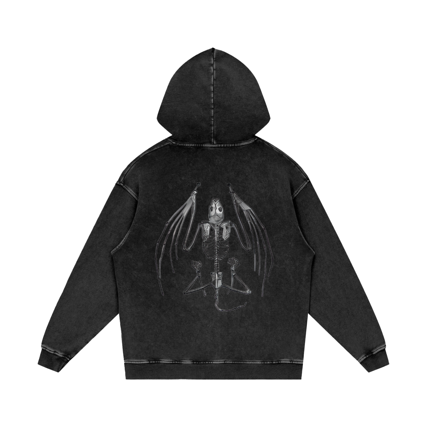 HV Snow Washed Loose Cotton Hoodie
