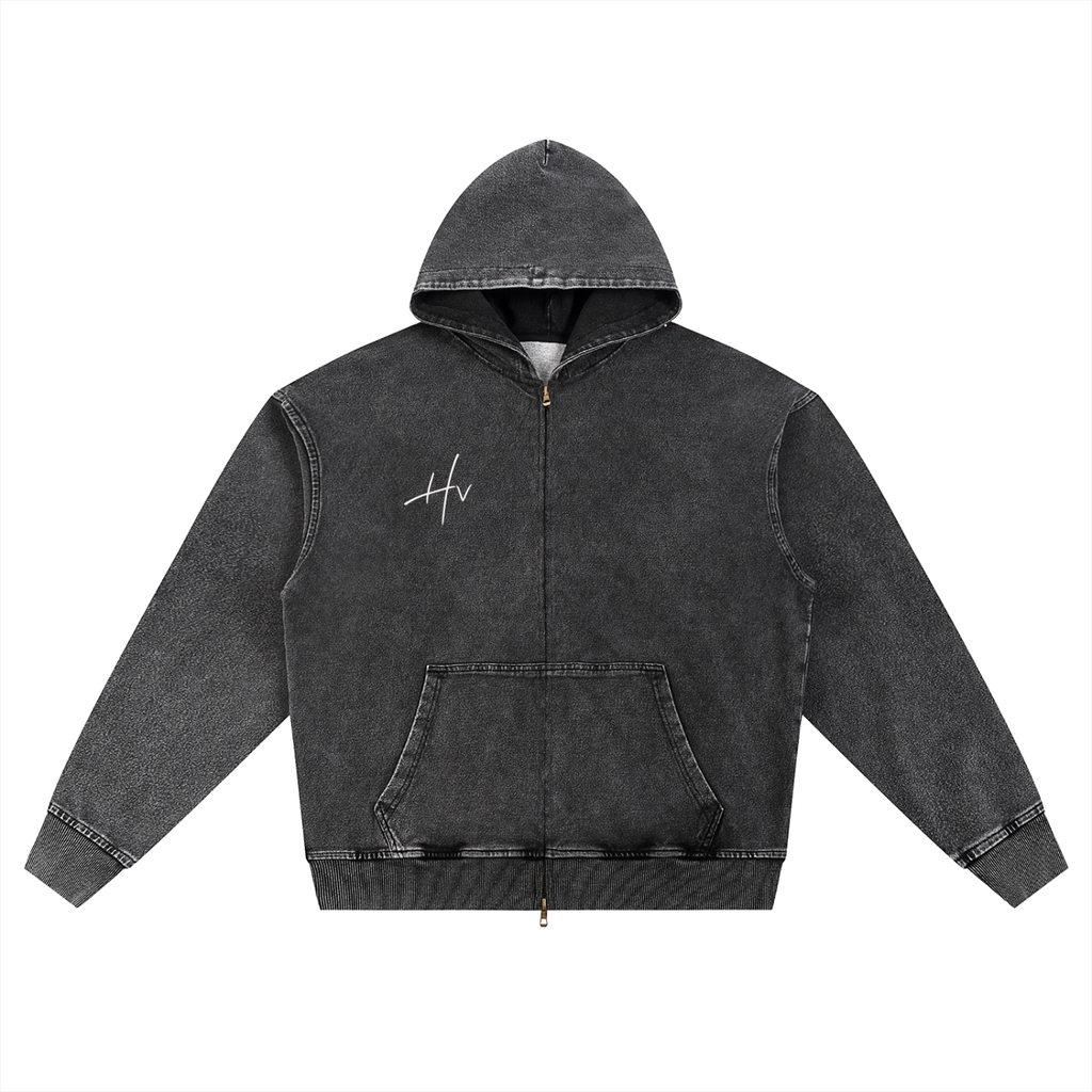 Faded HV Bat OverSized Zip Up