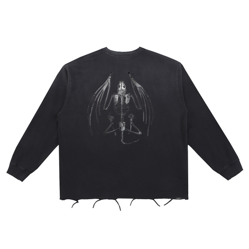 HV Eye & Bat Distress Long Sleeve