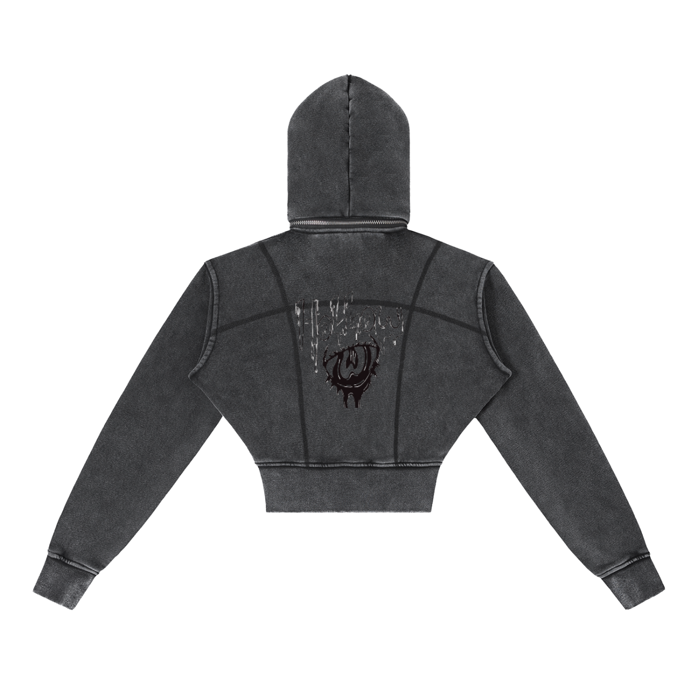 HV Vintage Washed Cropped Fleece Hoodie