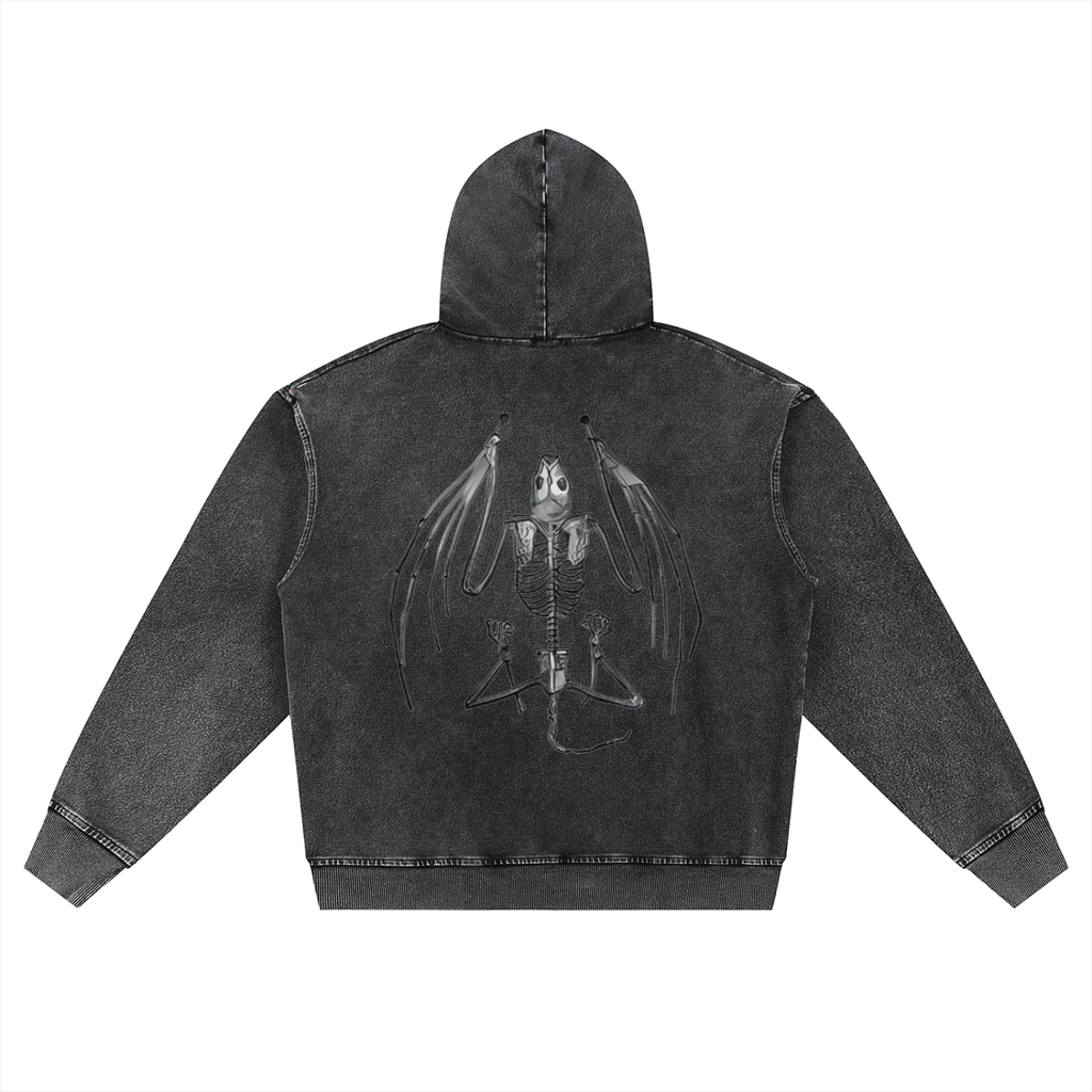 Faded HV Bat OverSized Zip Up