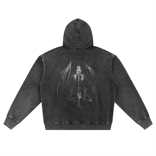 Faded HV Bat OverSized Zip Up