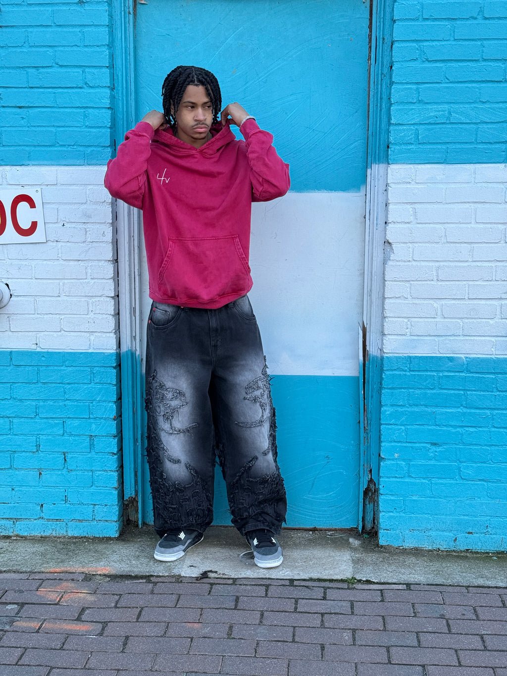 Pink HV Hoodie Faded