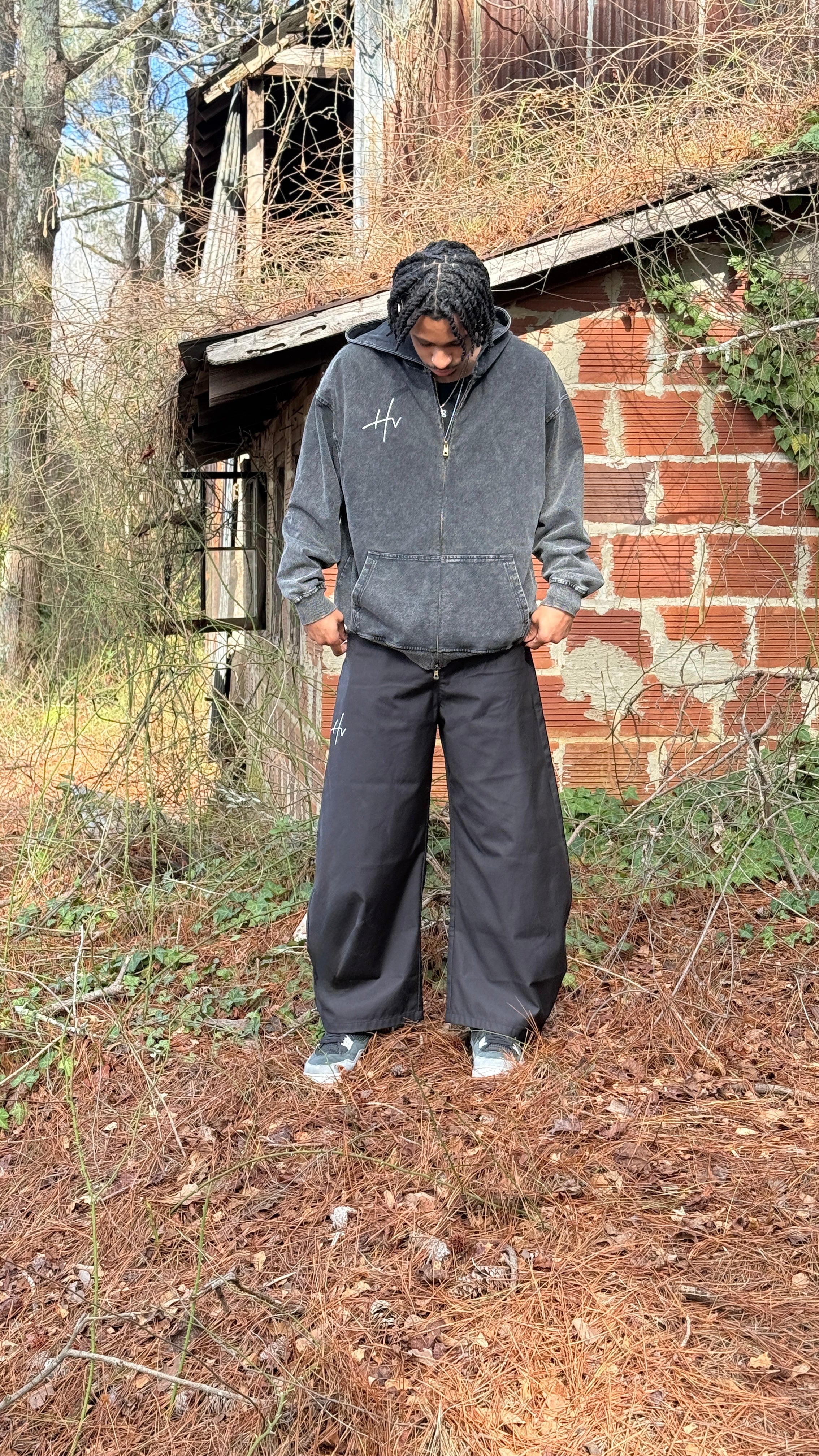 Faded HV Bat OverSized Zip Up