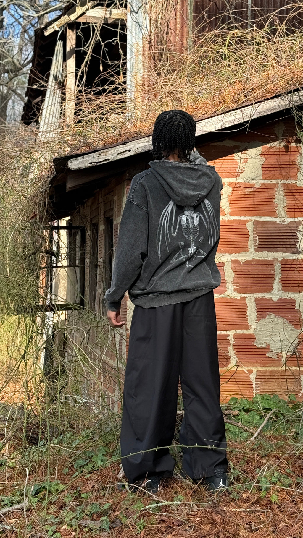 Faded HV Bat OverSized Zip Up