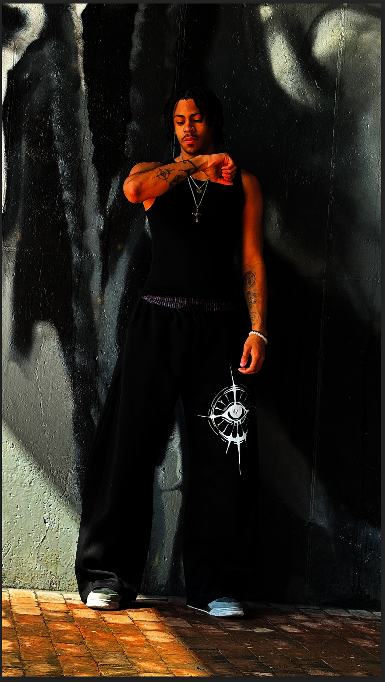 HV Plaid Waistband Barrel Sweatpants