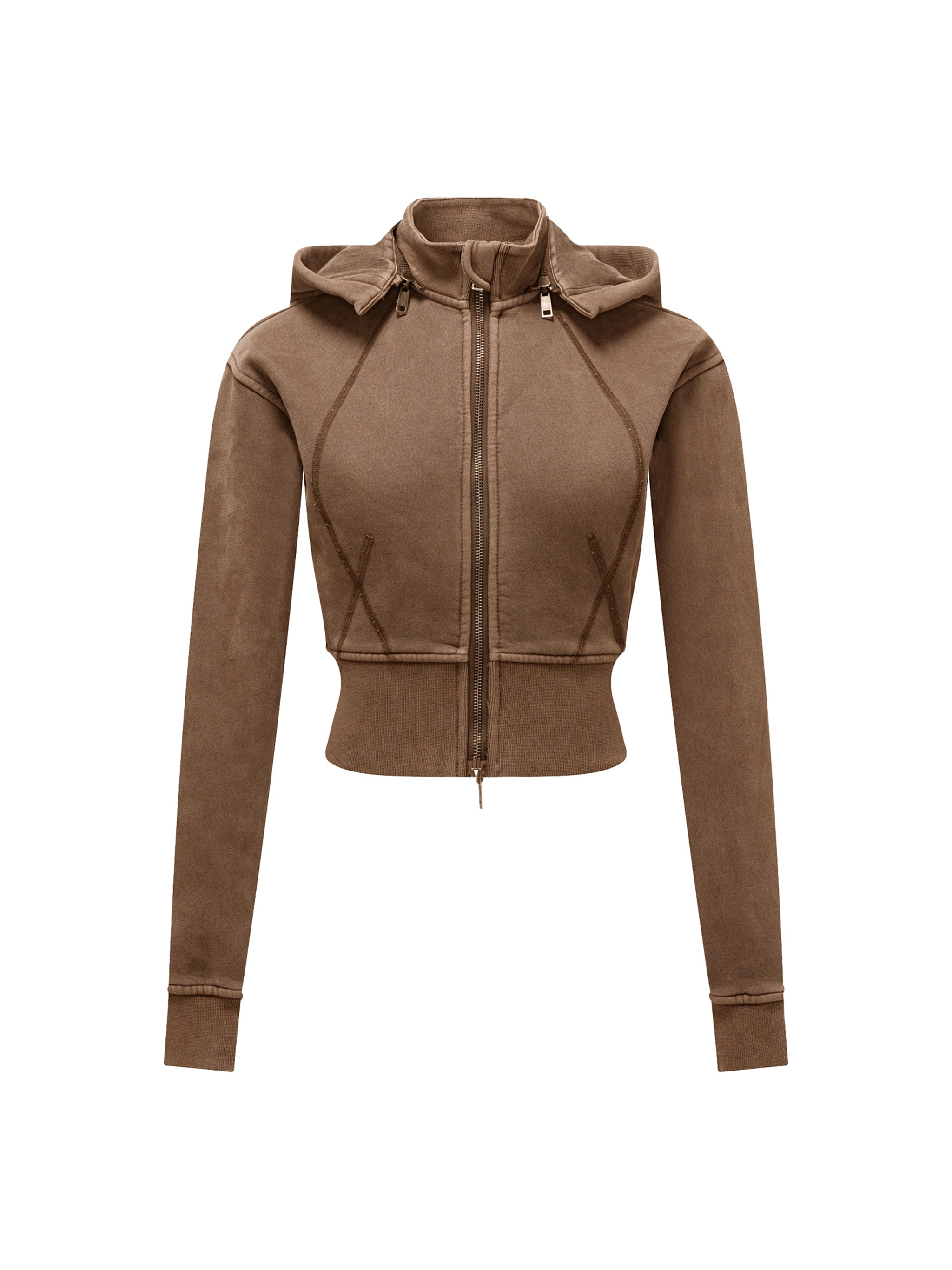 HV Vintage Washed Cropped Fleece Hoodie